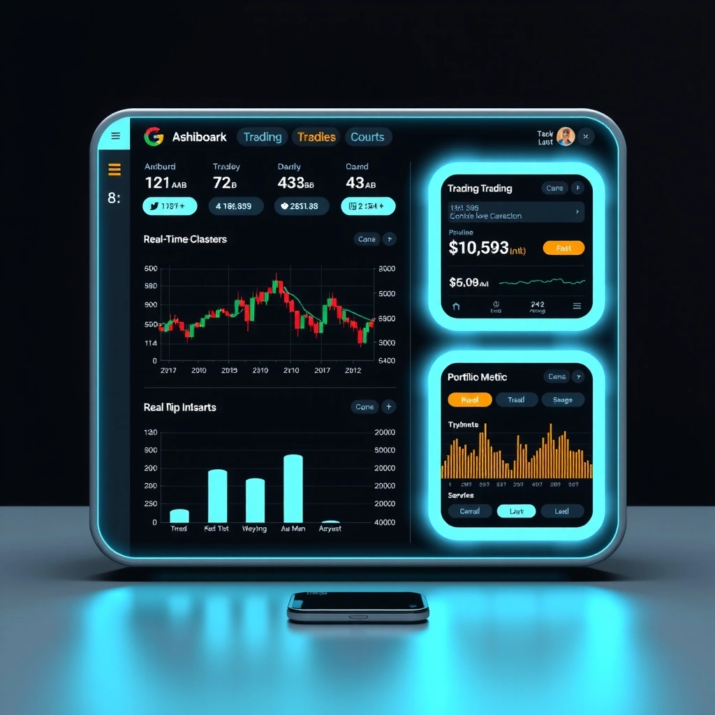 Trading dashboard interface mockup